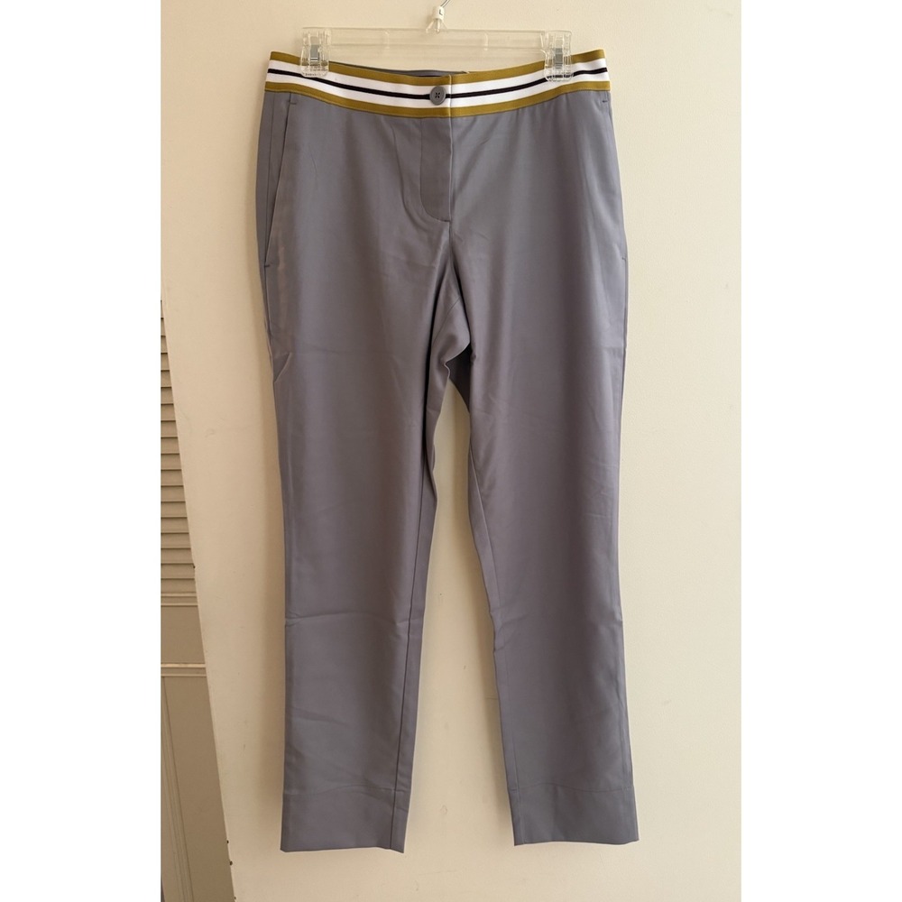 NWT Wildfang Taped Trouser 4 Gray Gold white Band 30x29